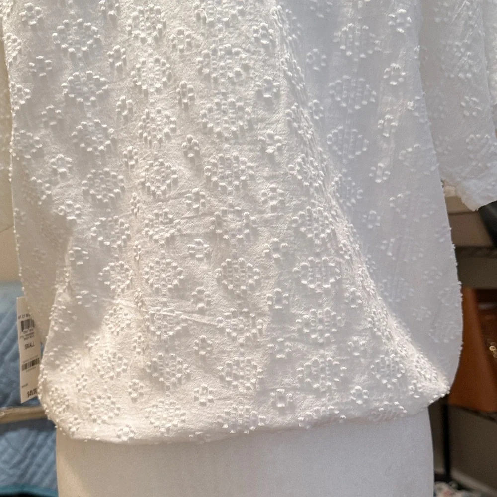 Style & Co. Cream Button-Down Blouse - Picture 3 of 8